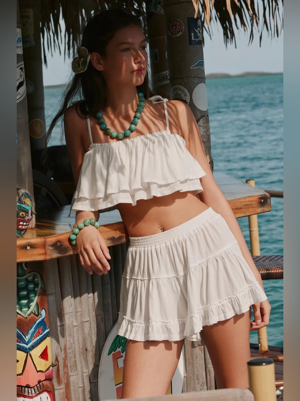 Out From Under Summer Lovin' Tiered Ruffle Skirt 2-Piece Set